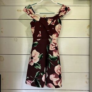 Xtraordinary floral off the shoulder mini dress